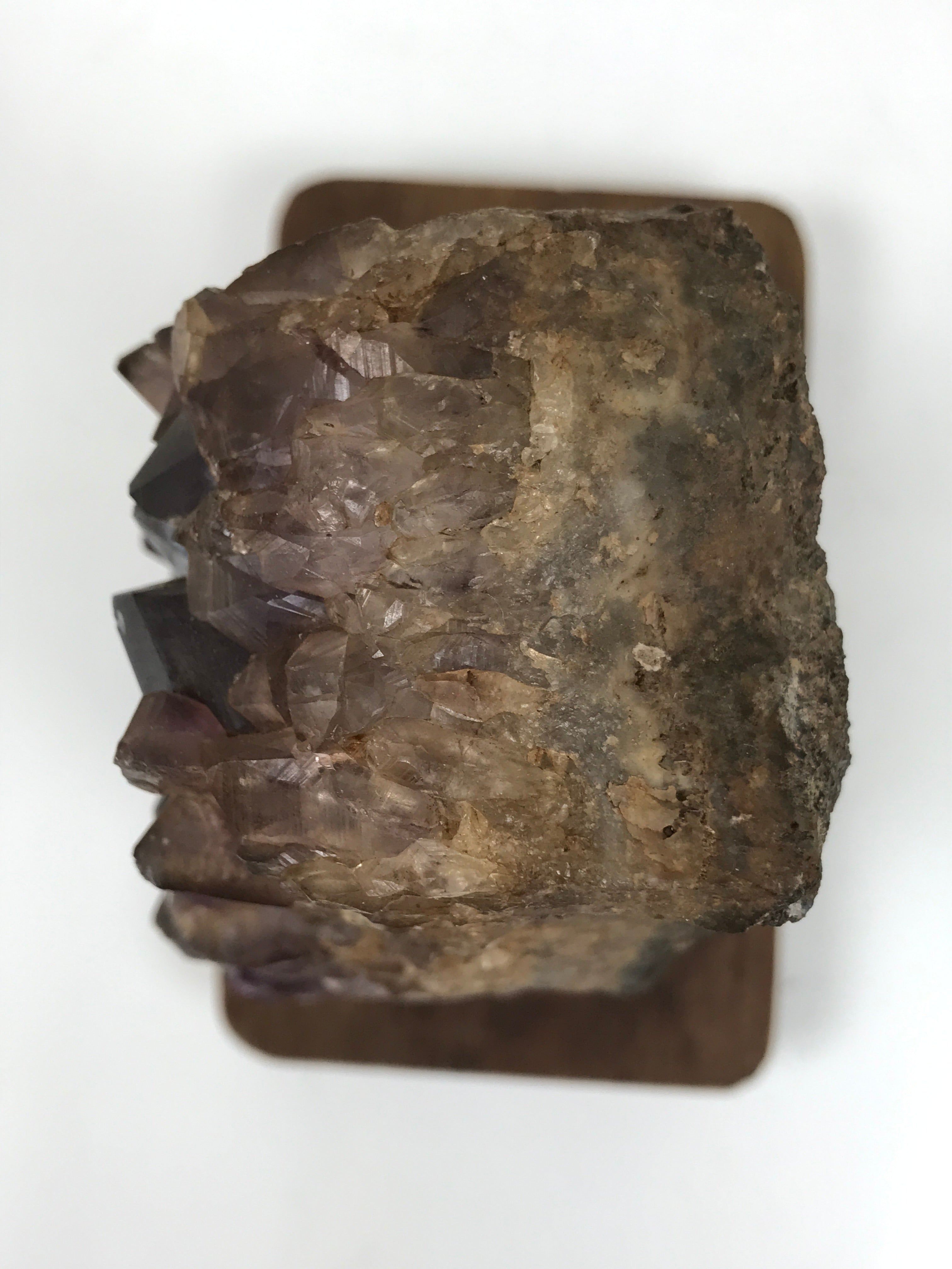 Japanese Amethyst Crystal Geode Viewing Stone Zen Buddhist Suiseki Statue JK850