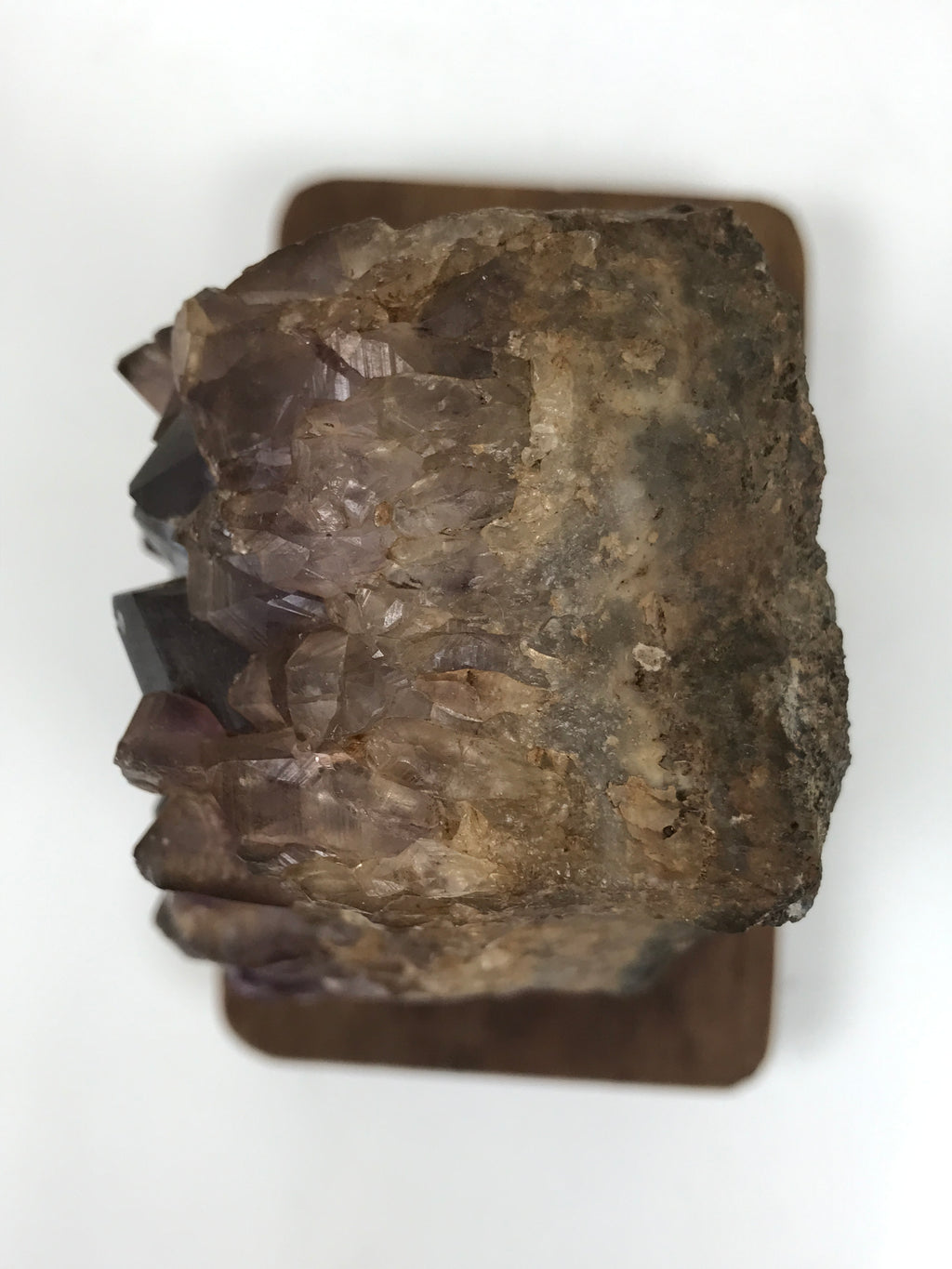 Japanese Amethyst Crystal Geode Viewing Stone Zen Buddhist Suiseki Statue JK850
