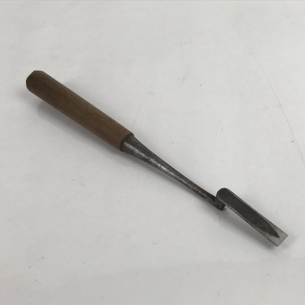 Japanese Angled Chisel Nomi Carpentry Vtg Wood Tool 28.5 cm Blade 12 mm T270