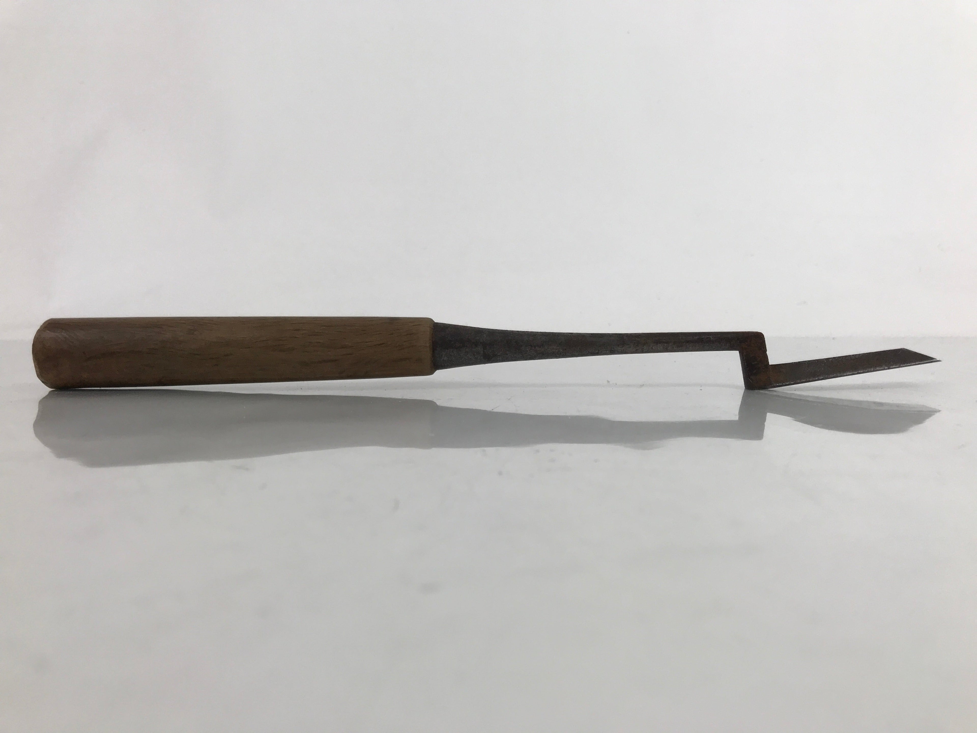 Japanese Angled Chisel Nomi Carpentry Vtg Wood Tool 28.5 cm Blade 12 mm T270