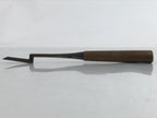 Japanese Angled Chisel Nomi Carpentry Vtg Wood Tool 28.5 cm Blade 12 mm T270