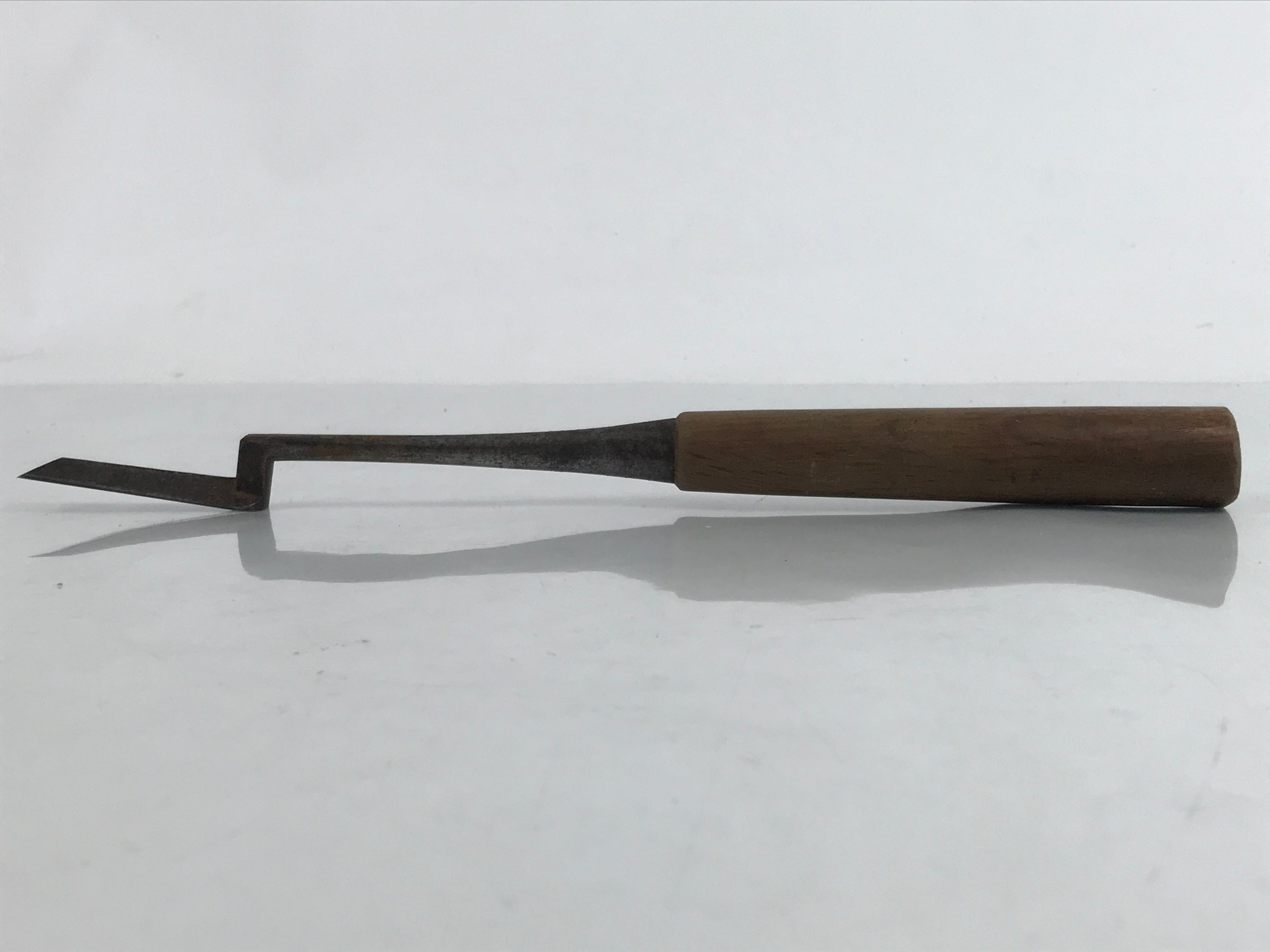 Japanese Angled Chisel Nomi Carpentry Vtg Wood Tool 28.5 cm Blade 12 mm T270