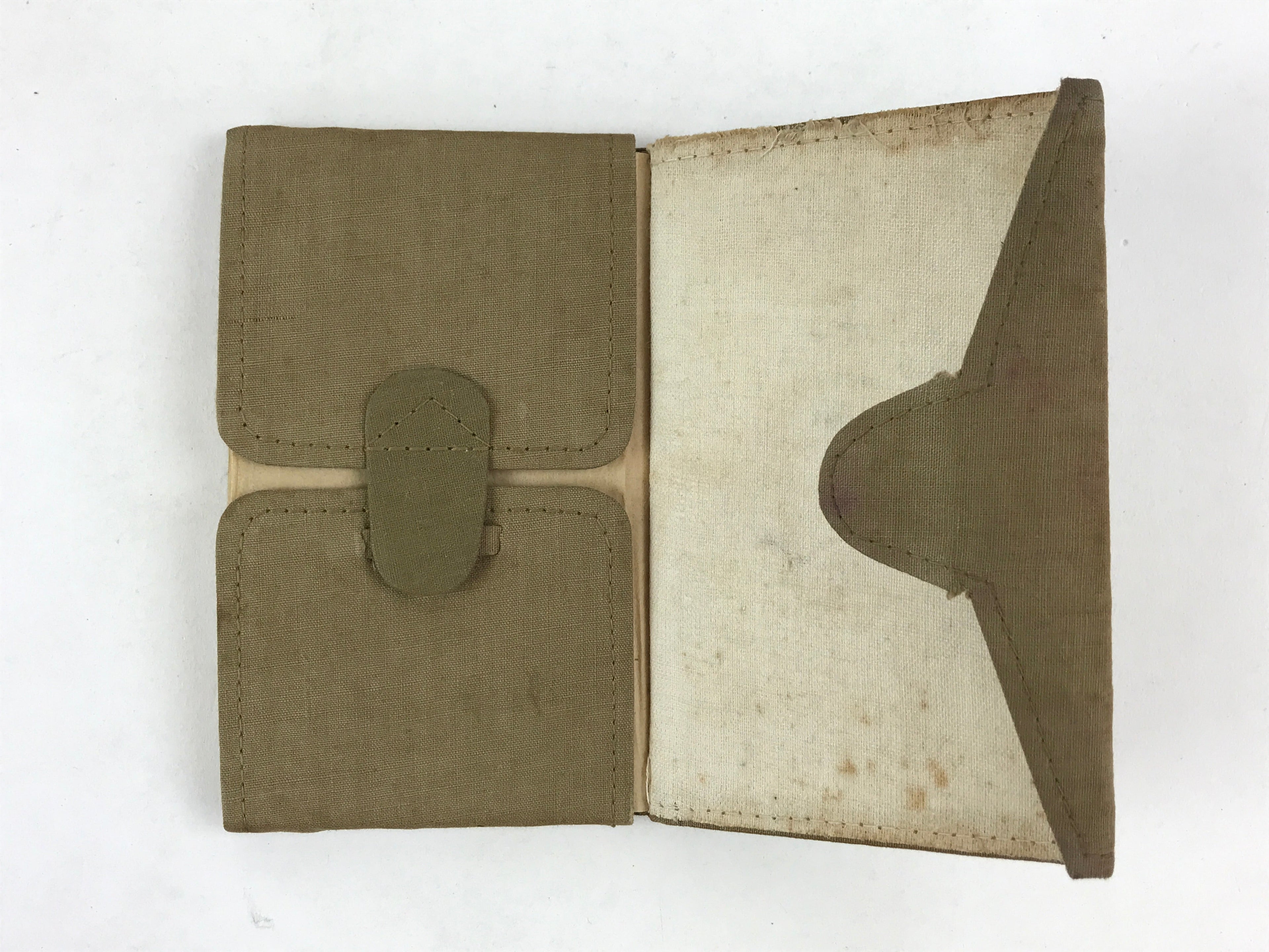 Japanese Antique 1920 Military Guidelines Personal Notebook Fabric Cover JK564