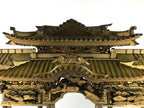 Japanese Antique C1880 Buddhist Altar Wood Lacquer Inner Temple Black Gold BA487