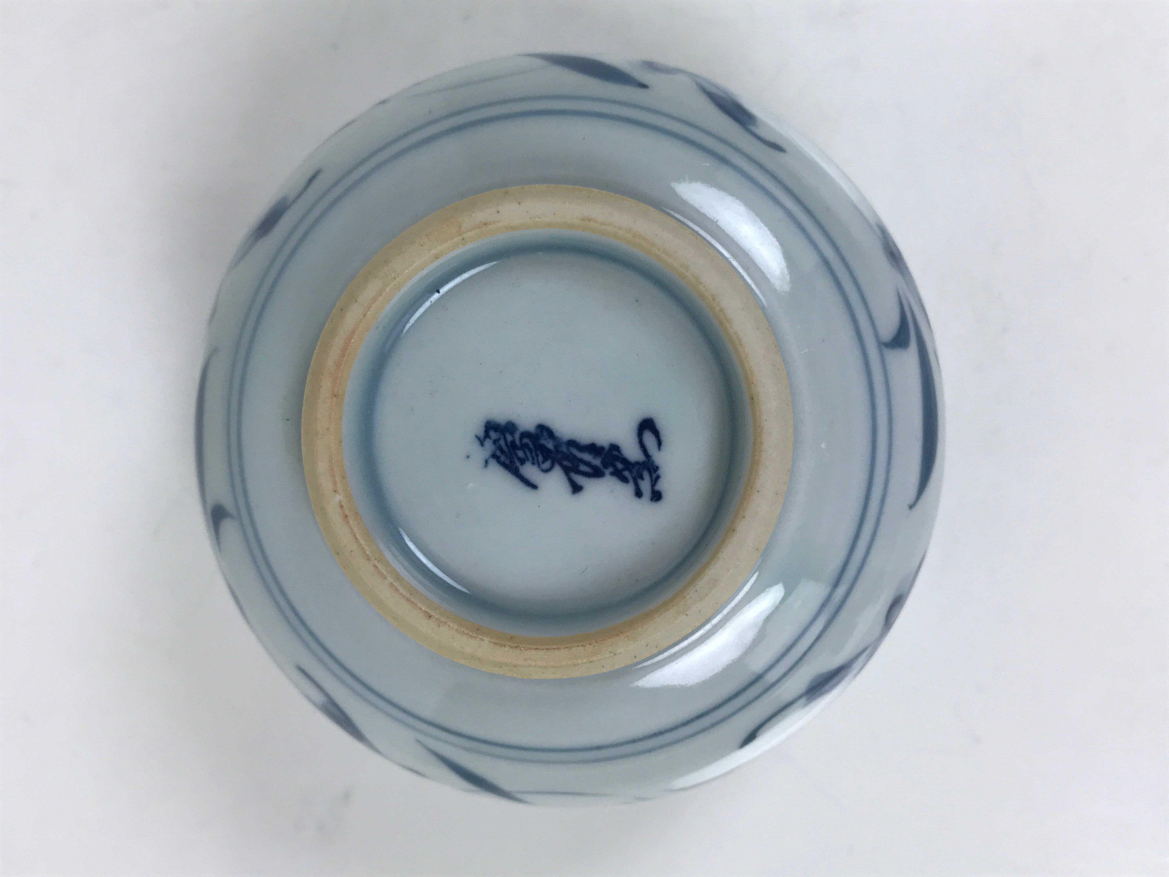 Japanese Arita Porcelain Lidded Teacup Sometsuke Flowers Blue White Yunomi TC602