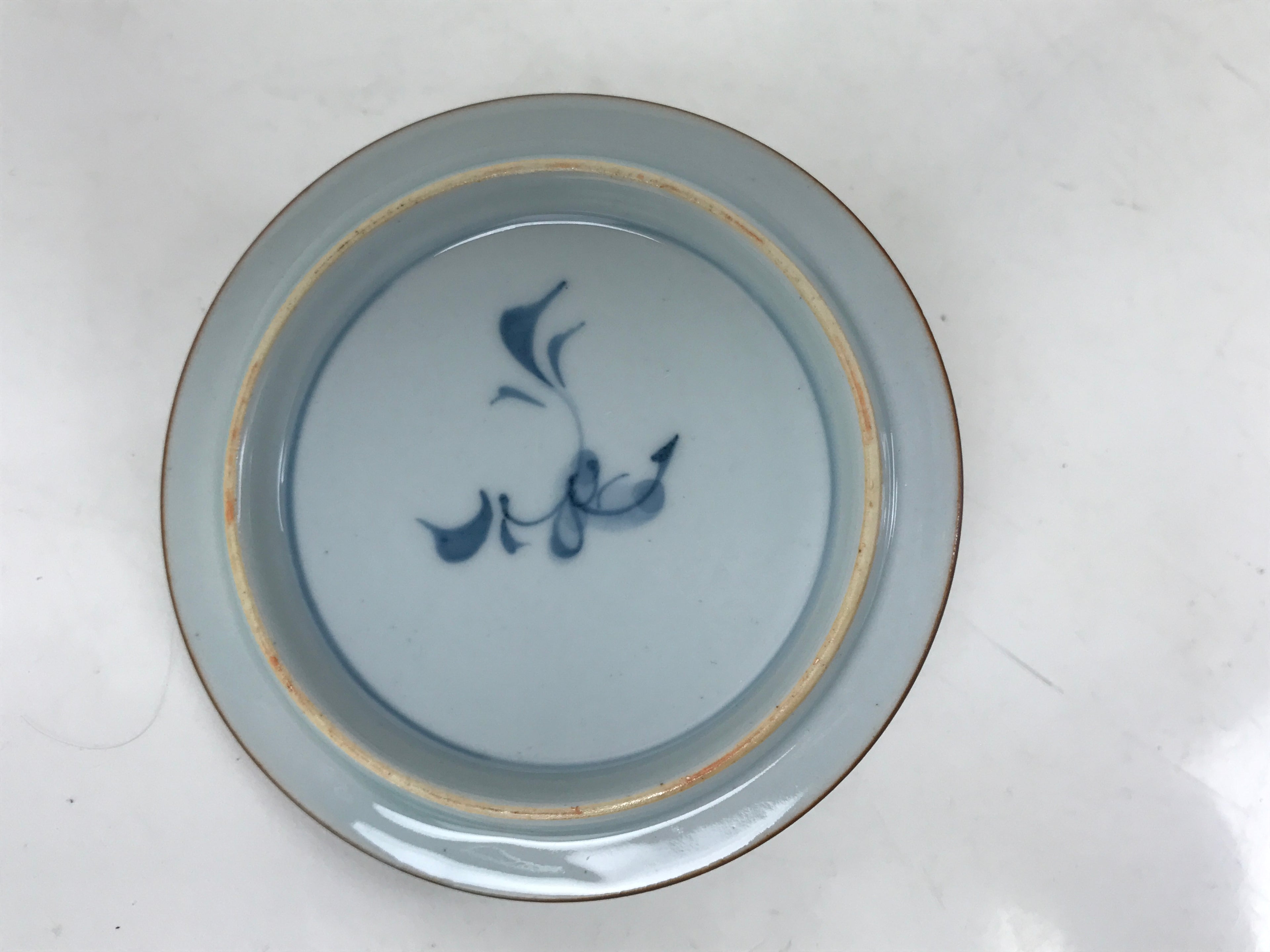 Japanese Arita Porcelain Lidded Teacup Sometsuke Flowers Blue White Yunomi TC603