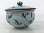 Japanese Arita Porcelain Lidded Teacup Sometsuke Flowers Blue White Yunomi TC604