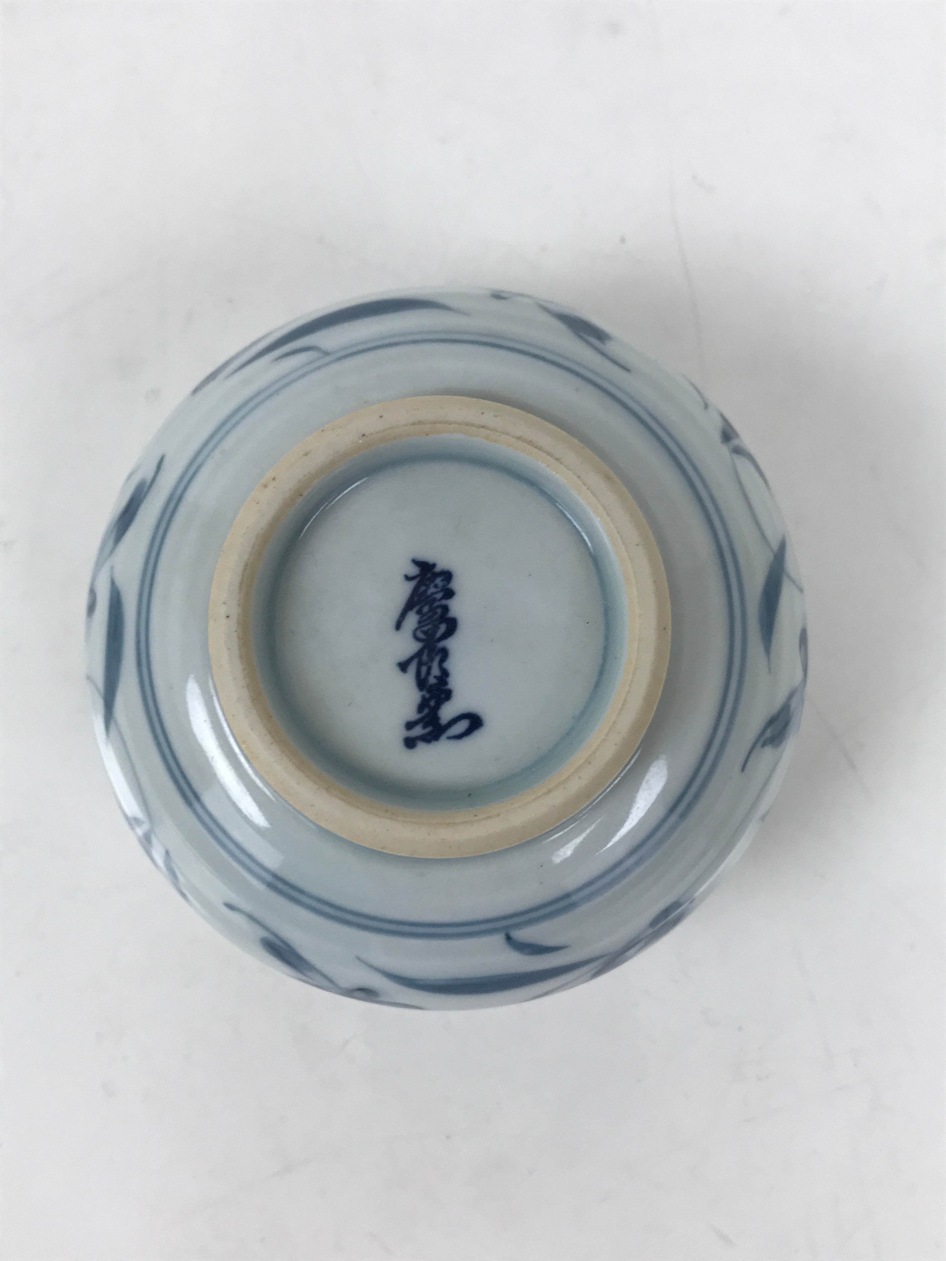 Japanese Arita Porcelain Lidded Teacup Sometsuke Flowers Blue White Yunomi TC604