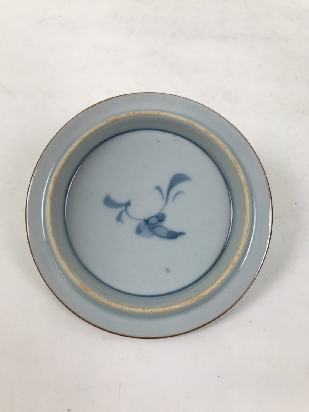 Japanese Arita Porcelain Lidded Teacup Sometsuke Flowers Blue White Yunomi TC604