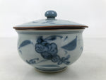 Japanese Arita Porcelain Lidded Teacup Sometsuke Flowers Blue White Yunomi TC606