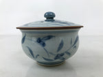 Japanese Arita Porcelain Lidded Teacup Sometsuke Flowers Blue White Yunomi TC606