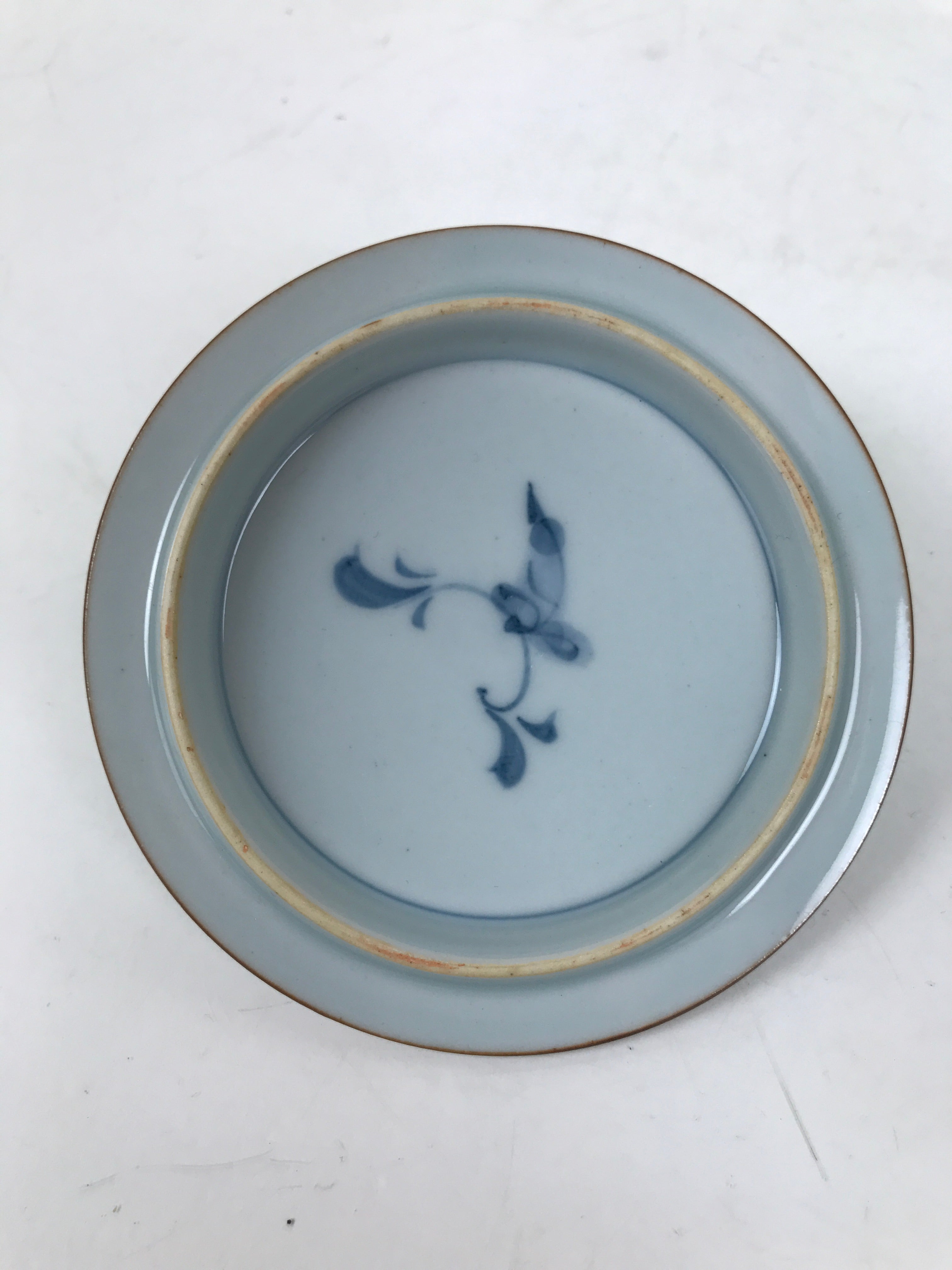 Japanese Arita Porcelain Lidded Teacup Sometsuke Flowers Blue White Yunomi TC606