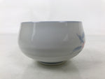 Japanese Arita Porcelain Teacup Vtg Berry Leaves Pink Blue Sencha Yunomi TC580