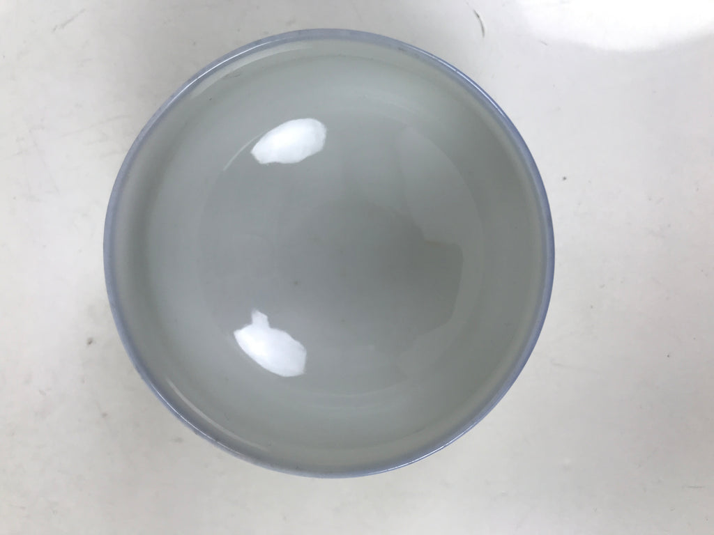 Japanese Arita Porcelain Teacup Vtg Berry Leaves Pink Blue Sencha Yunomi TC581