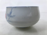 Japanese Arita Porcelain Teacup Vtg Berry Leaves Pink Blue Sencha Yunomi TC582