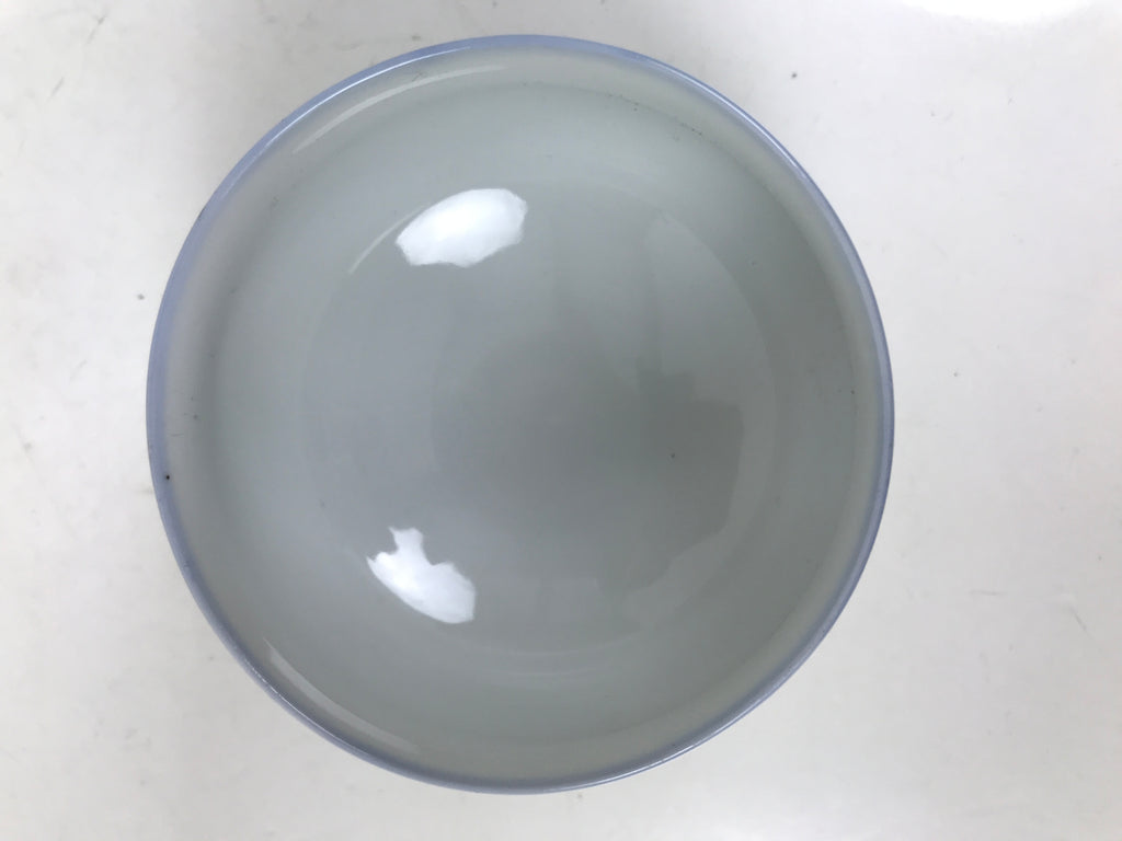 Japanese Arita Porcelain Teacup Vtg Berry Leaves Pink Blue Sencha Yunomi TC582