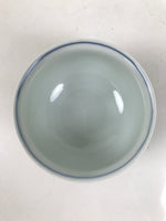 Japanese Arita Porcelain Teacup Vtg Red Blue Lotus Flower Sencha Yunomi TC576