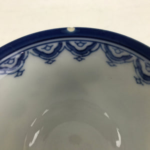 Japanese Arita Sometsuke Porcelain Yunomi Teacup Vtg Karako Children Blue TC521