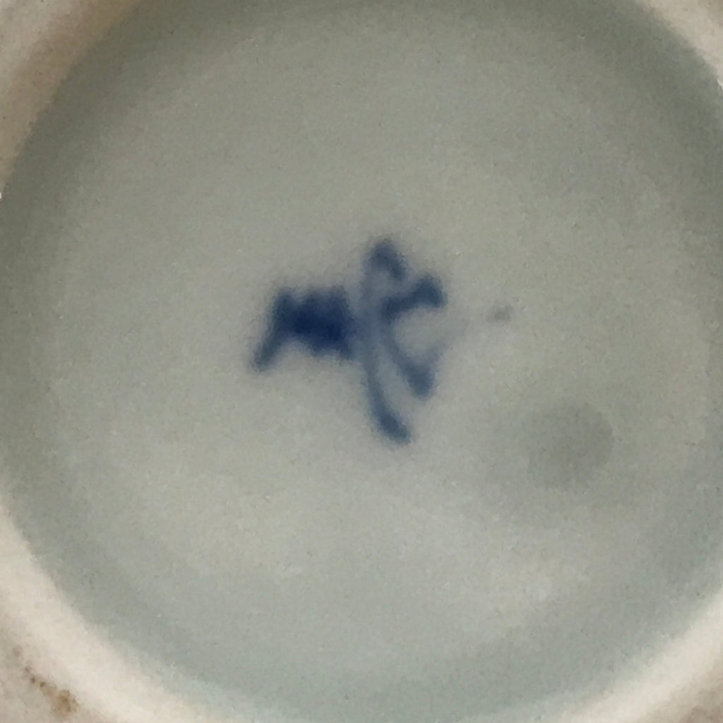 Japanese Arita Ware Porcelain Bowl Kobachi Vtg Side Dish White Blue Square PY969