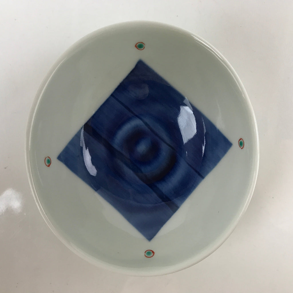 Japanese Arita Ware Porcelain Bowl Kobachi Vtg Side Dish White Blue Square PY970