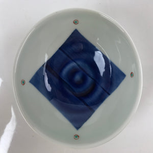 Japanese Arita Ware Porcelain Bowl Kobachi Vtg Side Dish White Blue Square PY971