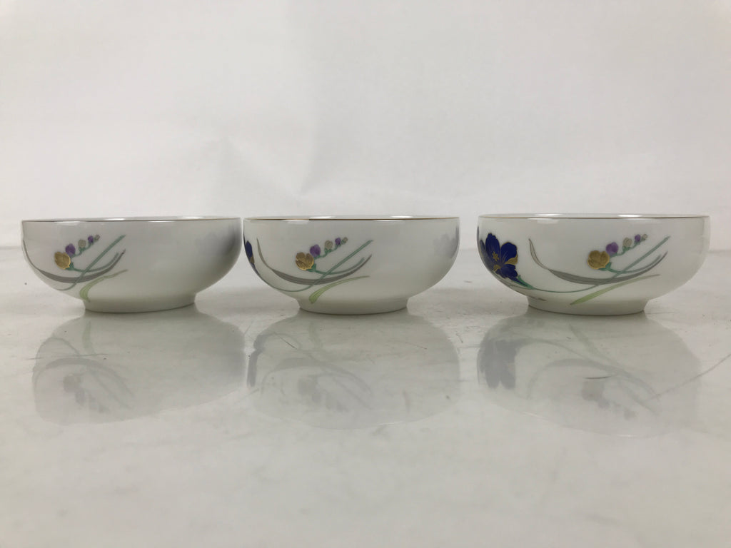 Japanese Arita Ware Porcelain Small Bowls 6pc Set Vtg Kozuke Blue Flower PX792