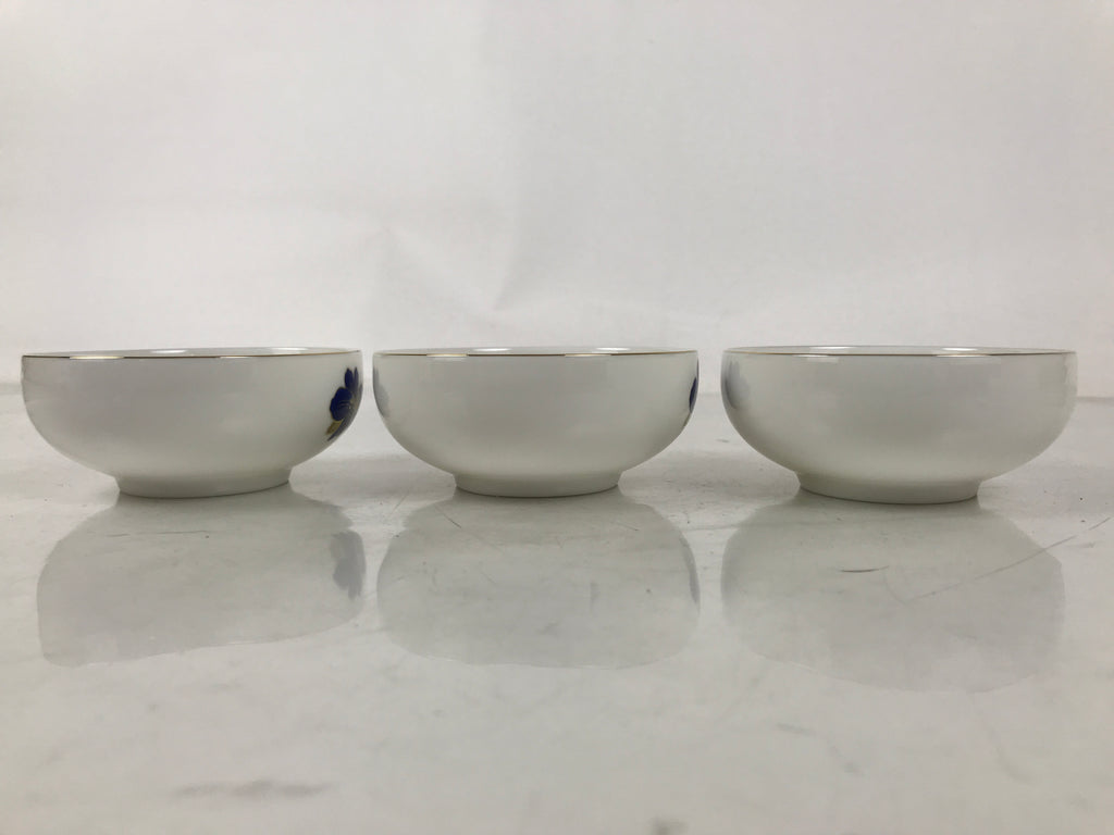 Japanese Arita Ware Porcelain Small Bowls 6pc Set Vtg Kozuke Blue Flower PX792