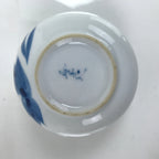 Japanese Arita Ware Porcelain Teacup Vtg Pink Iris Flower White Yunomi TC477