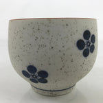 Japanese Arita Ware Porcelain Teacup Vtg White Blue Plum Blossom Yunomi TC466