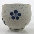 Japanese Arita Ware Porcelain Teacup Vtg White Blue Plum Blossom Yunomi TC467