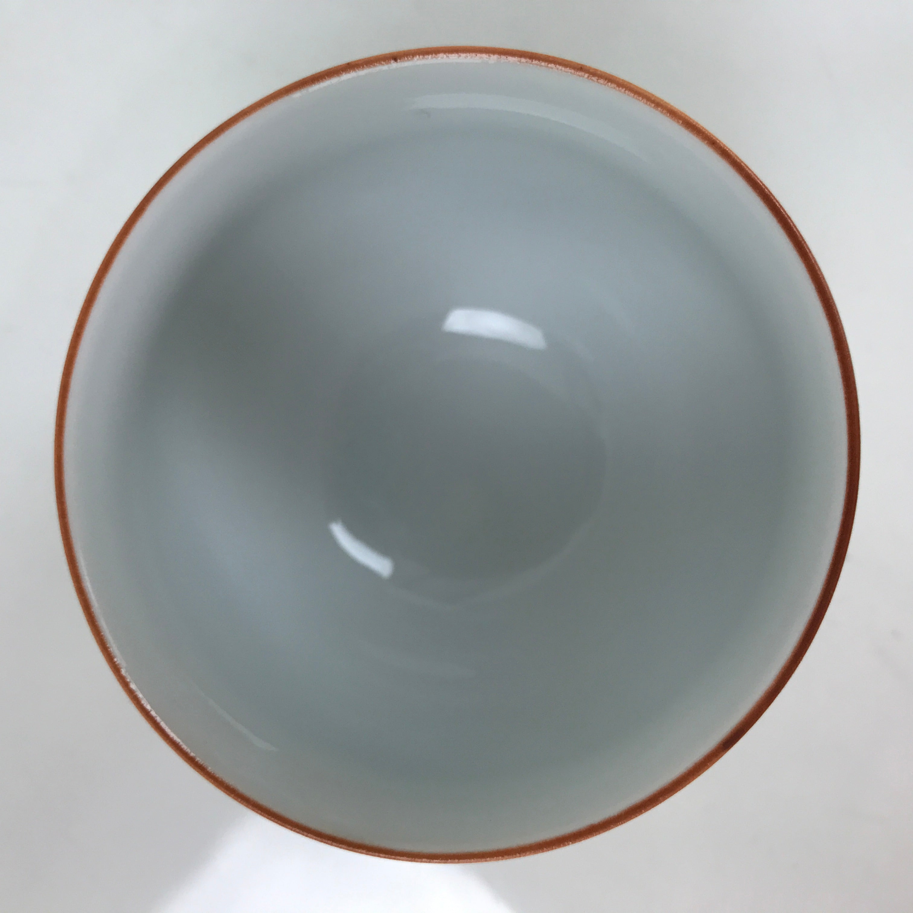 Japanese Arita Ware Porcelain Teacup Vtg White Blue Plum Blossom Yunomi TC470