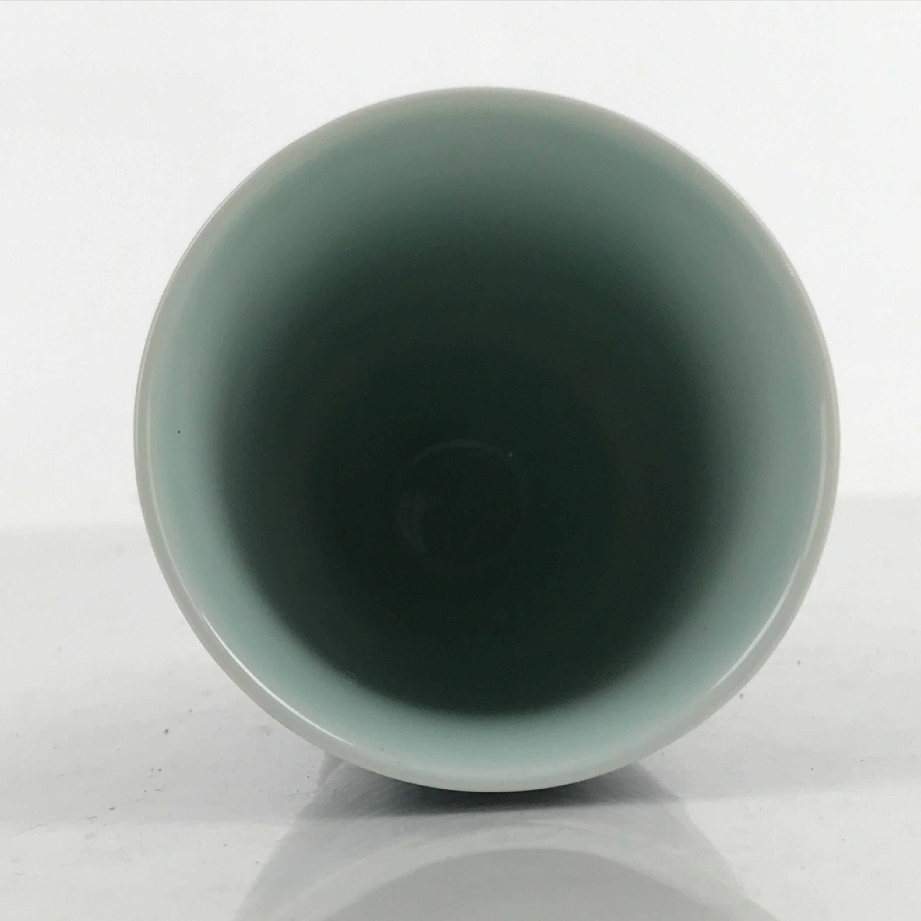 Japanese Arita Ware Porcelain Teacup Vtg Yunomi Sometsuke Blue White Leaf TC509