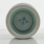 Japanese Arita Ware Porcelain Teacup Vtg Yunomi Sometsuke Blue White Leaf TC509