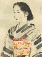 Japanese Art Print Geisha Kimono Daisaburo Nakamura Daisaburo Nakamura FL253