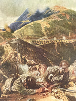 Japanese Art Print Reproduction Military Battle Hong Kong WWII Pacific War FL473