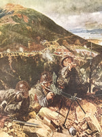 Japanese Art Print Reproduction Military Battle Hong Kong WWII Pacific War FL473