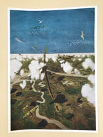 Japanese Art Print Reproduction Military Burma Rangoon Bombing WWII War FL474