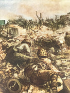 Japanese Art Print Reproduction Military Corregidor Philippines WWII War FL492