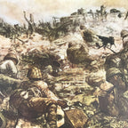 Japanese Art Print Reproduction Military Corregidor Philippines WWII War FL492