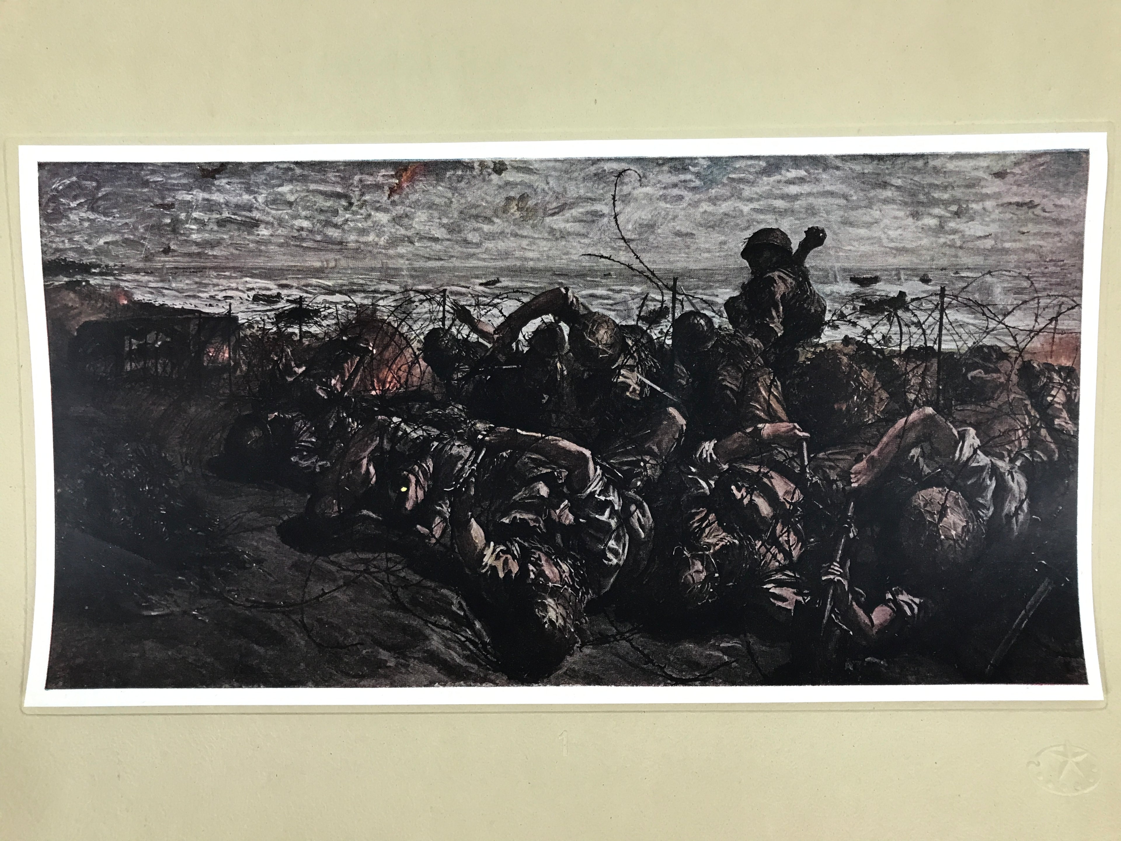 Japanese Art Print Reproduction Military Drawing Kota Bharu WWII Pacific FL470