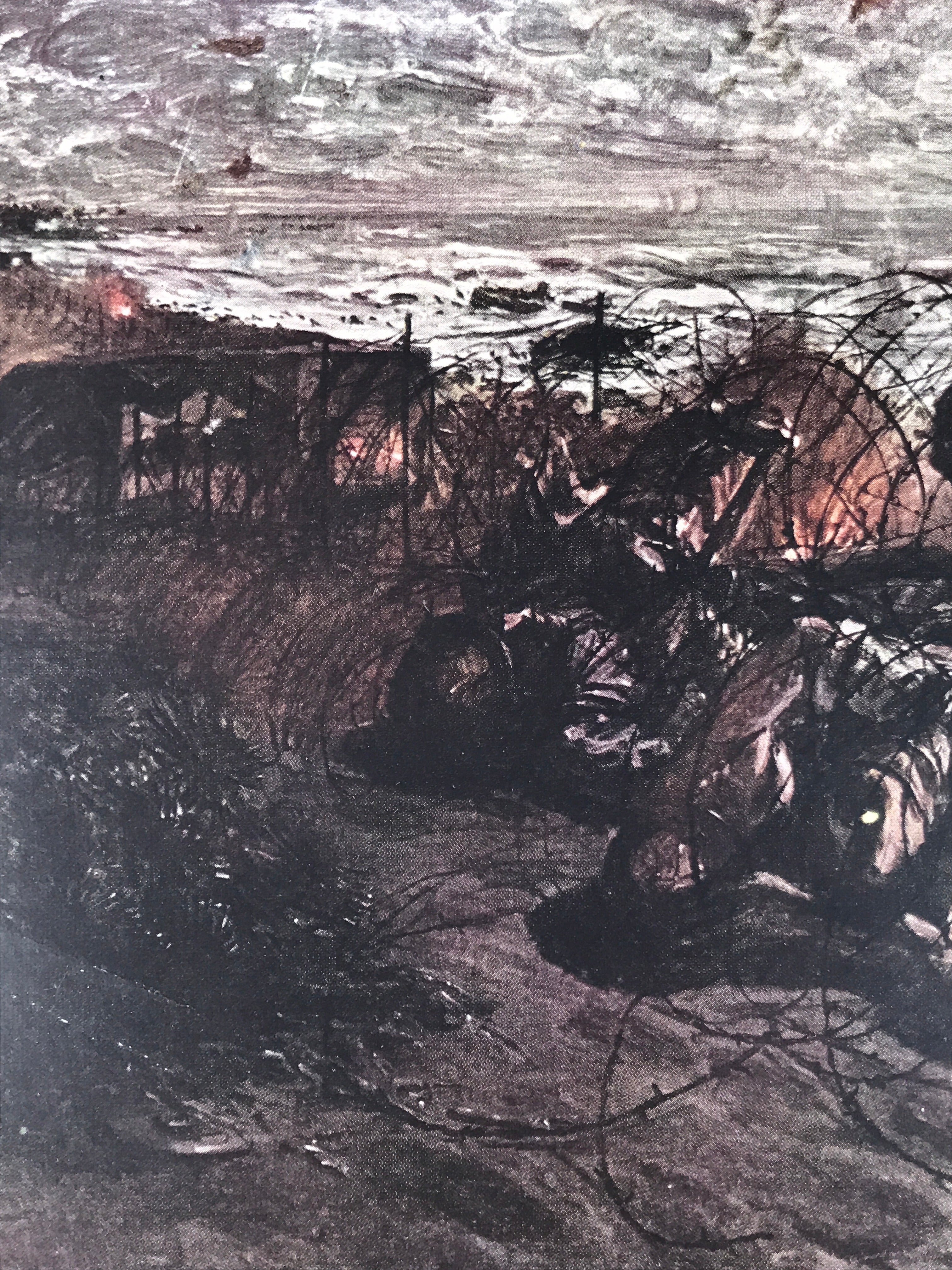 Japanese Art Print Reproduction Military Drawing Kota Bharu WWII Pacific FL470