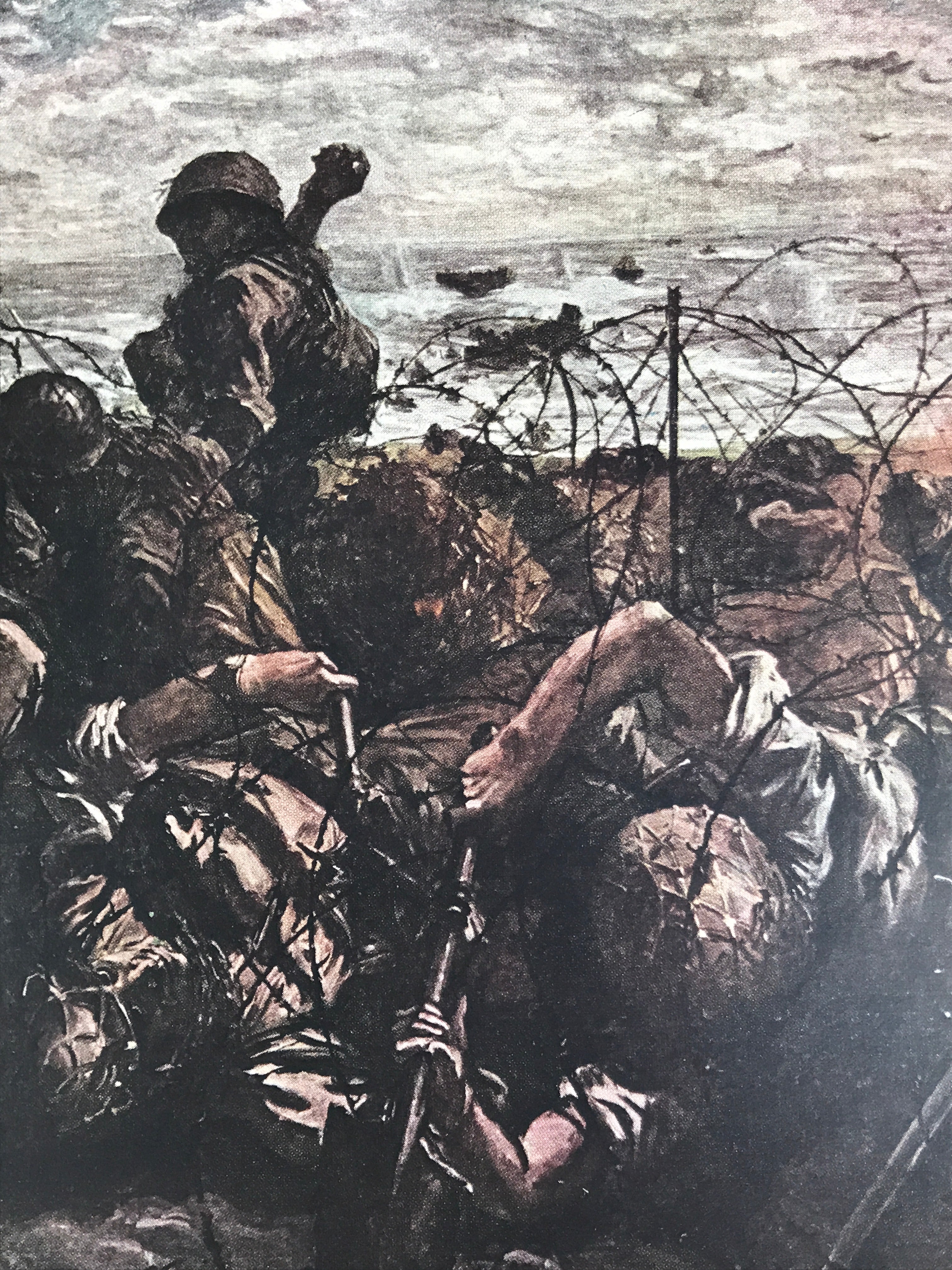 Japanese Art Print Reproduction Military Drawing Kota Bharu WWII Pacific FL470