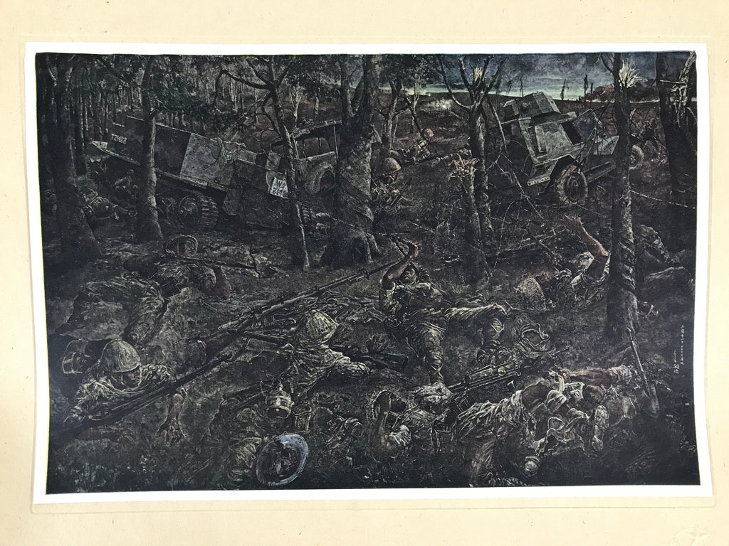 Japanese Art Print Reproduction Military February 11st Singapore WWII War FL480