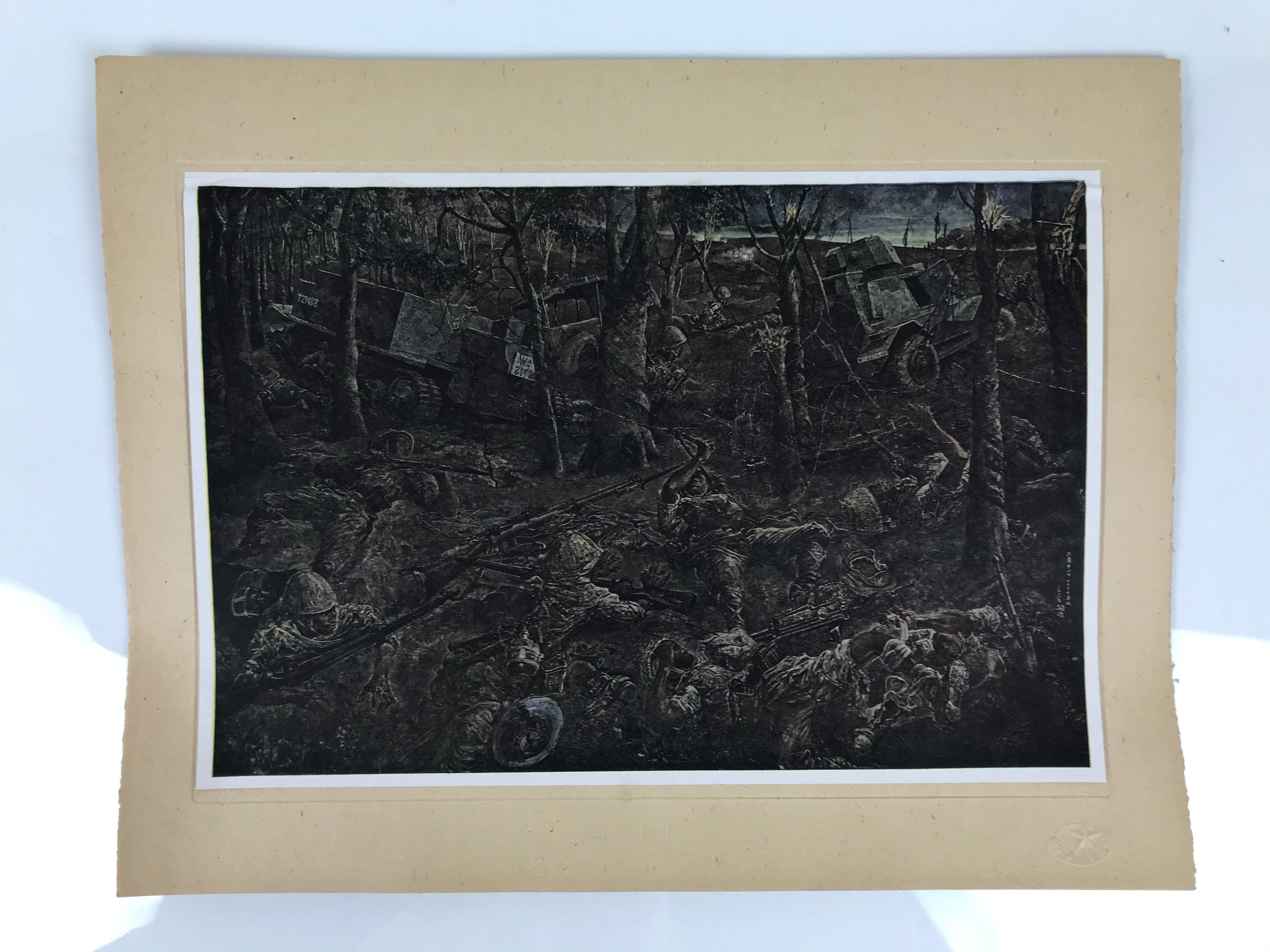 Japanese Art Print Reproduction Military February 11st Singapore WWII War FL480