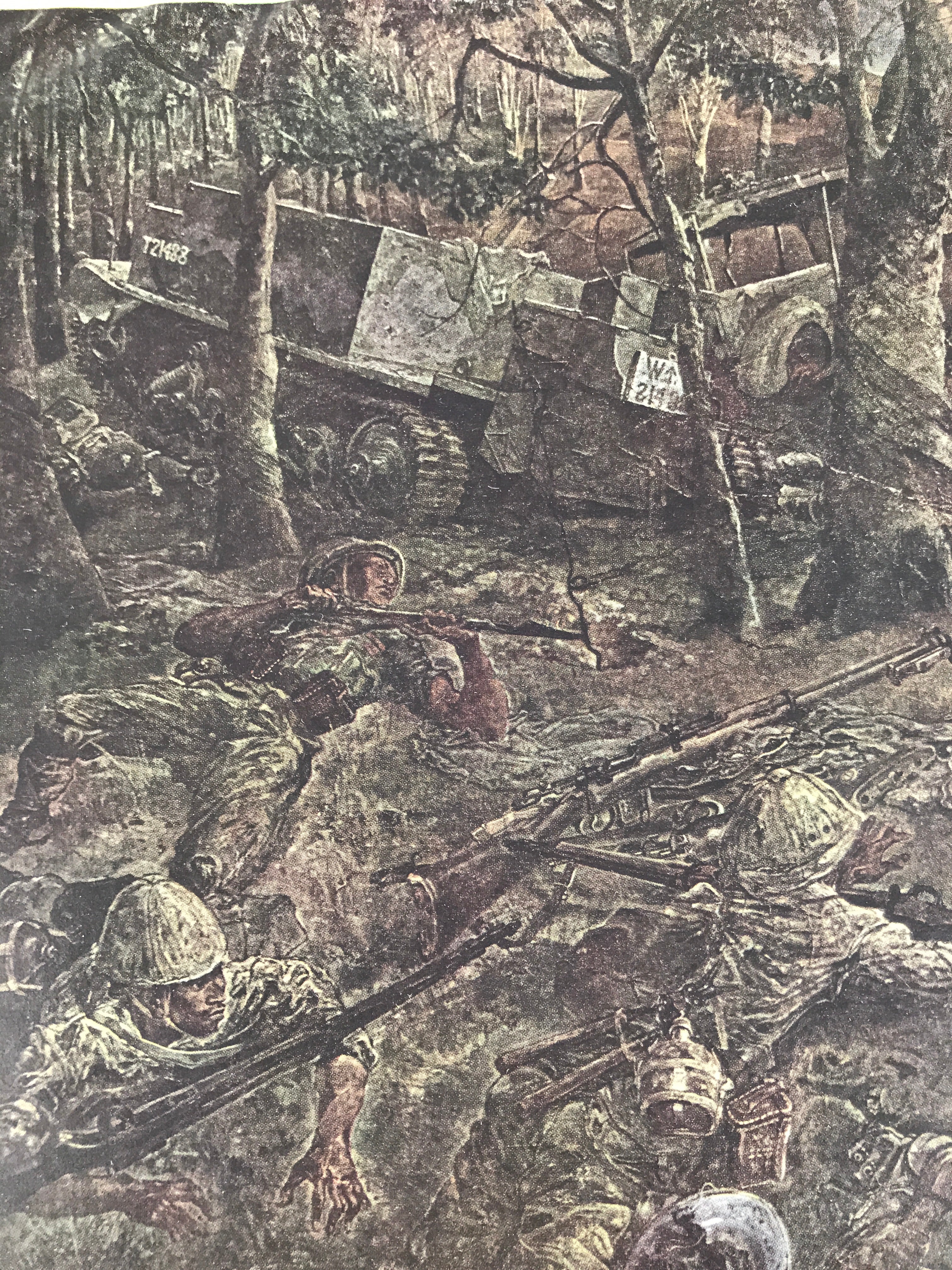Japanese Art Print Reproduction Military February 11st Singapore WWII War FL480