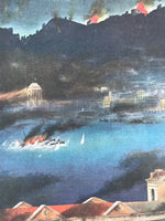 Japanese Art Print Reproduction Military Hong Kong Attack WWII Pacific War FL475