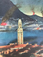 Japanese Art Print Reproduction Military Hong Kong Attack WWII Pacific War FL475