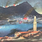 Japanese Art Print Reproduction Military Hong Kong Attack WWII Pacific War FL475
