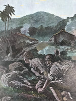Japanese Art Print Reproduction Military Malayan Campaign WWII Pacific War FL478