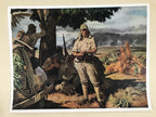 Japanese Art Print Reproduction Military Manila Soldier WWII Pacific War FL476
